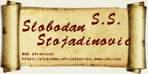Slobodan Stojadinović vizit kartica